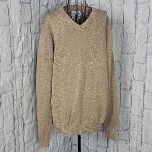 ST. JOHN'S BAY Brown V Neck Pullover Sweater XL‎